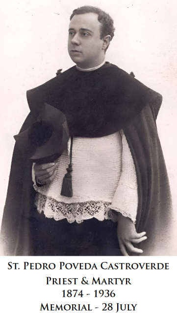 St. Pedro Poveda Castroverde Prayer Card